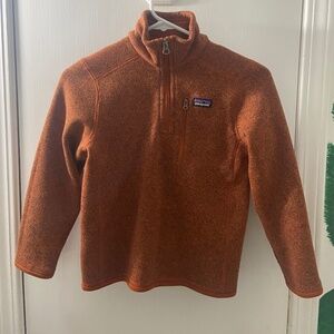 Boys Patagonia Pullover rust orange color size 7-8